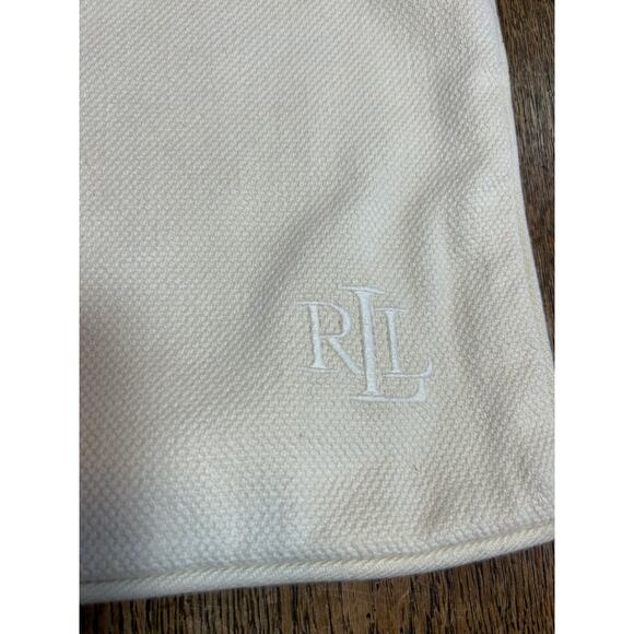 Lauren Ralph Lauren Home Monogram Ivory Cotton Pillow Cover 26” x 26” NWOT - Picture 2 of 5